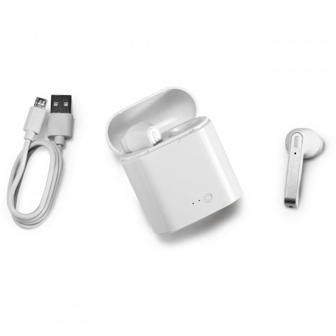 KANDEL. Fones de ouvido wireless com autonomia de 6h em ABS - Branco