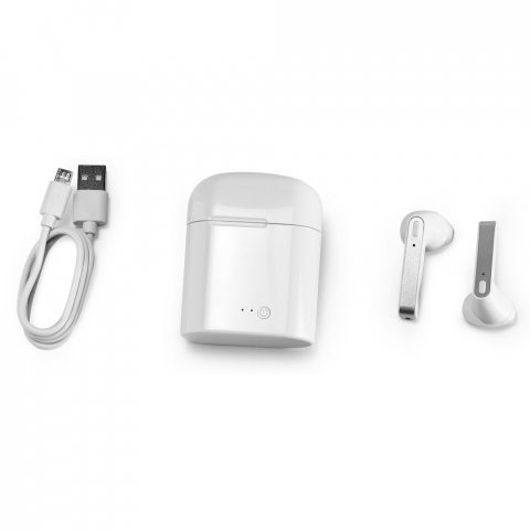 KANDEL. Fones de ouvido wireless com autonomia de 6h em ABS - Branco