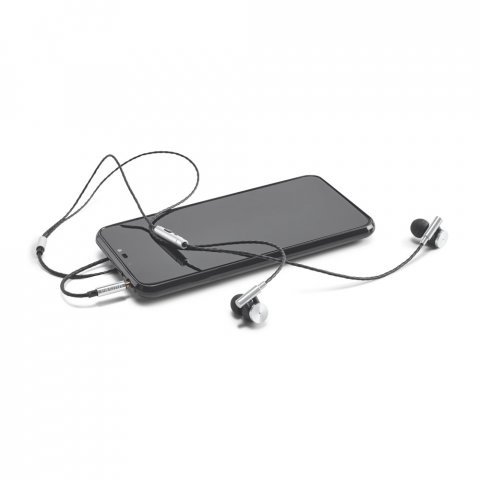 VIBRATION. Fones de ouvido em metal e ABS - Cromado