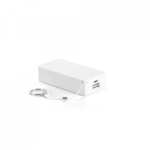BARIUM 4.0. Bateria port&aacute;til em ABS e bateria em l&iacute;tio 4.000 mAh - Branco