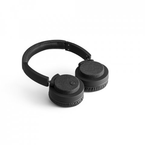 BEATDRUM. Fones de ouvido sem fios com autonomia de 16h, em ABS e tecido - Cinza escuro