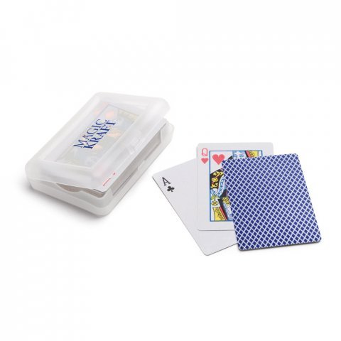 JOHAN. Baralho de 54 cartas em papel plastificado - Azul