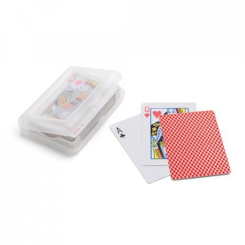 JOHAN. Baralho de 54 cartas em papel plastificado - Vermelho