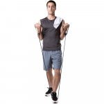 BRADY. Conjunto fitness composto por el&aacute;stico e corda de pular