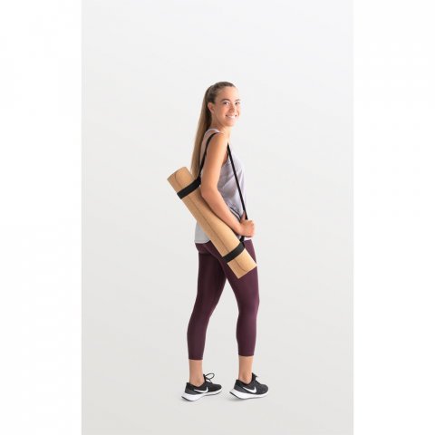 GERES. Tapete de exerc&iacute;cio para yoga em corti&ccedil;a e TPE - Natural
