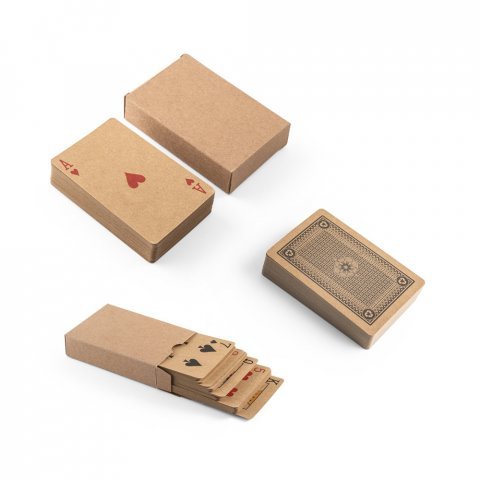 FISCHER. Baralho de 54 cartas cl&aacute;ssicas em papel kraft