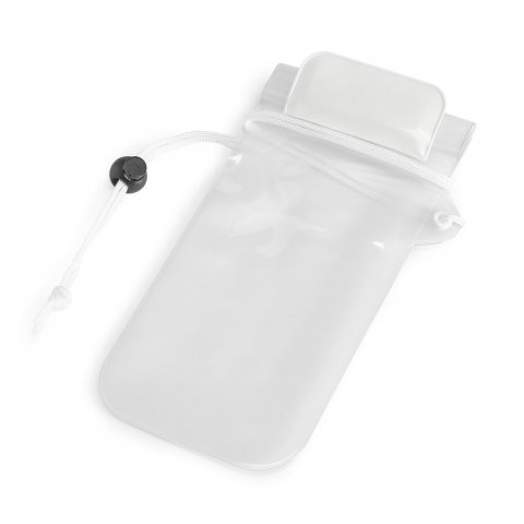 EGEU. Bolsa para celular em PVC resistente &agrave; &aacute;gua - Branco
