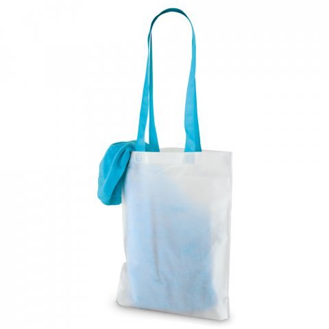 SARDEGNA. Toalha de praia em veludo de algod&atilde;o (320 g/m&sup2;) - Azul claro