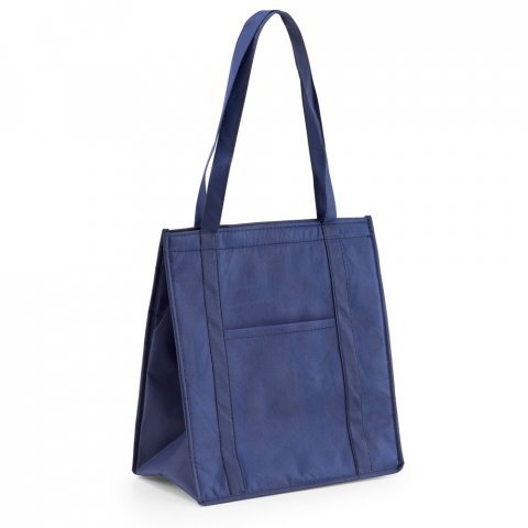 ROTTERDAM. Cooler. Sacola t&eacute;rmica em non-woven (80 g/m&sup2;) 10 L - Azul