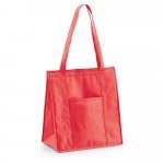 ROTTERDAM. Cooler. Sacola t&eacute;rmica em non-woven (80 g/m&sup2;) 10 L - Vermelho