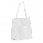 ROTTERDAM. Cooler. Sacola t&eacute;rmica em non-woven (80 g/m&sup2;) 10 L - Branco
