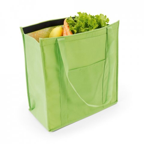 ROTTERDAM. Cooler. Sacola t&eacute;rmica em non-woven (80 g/m&sup2;) 10 L - Verde claro
