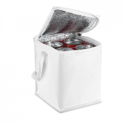 MEDAN. Cooler. Bolsa t&eacute;rmica em 600D 4 L - Branco