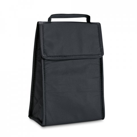 OSAKA. Cooler. Bolsa t&eacute;rmica dobr&aacute;vel em non-woven (80 g/m&sup2;) com fecho aderente 3 L - Preto