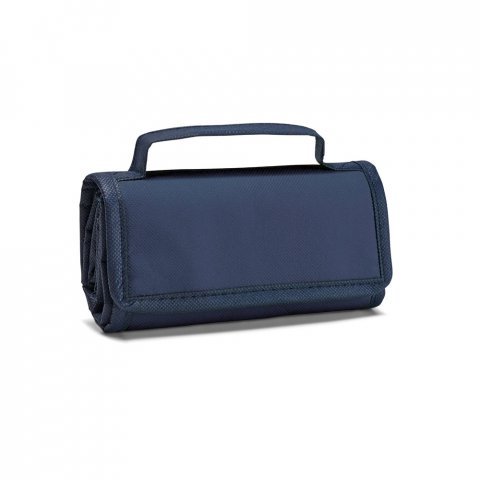 OSAKA. Cooler. Bolsa t&eacute;rmica dobr&aacute;vel em non-woven (80 g/m&sup2;) com fecho aderente 3 L - Azul