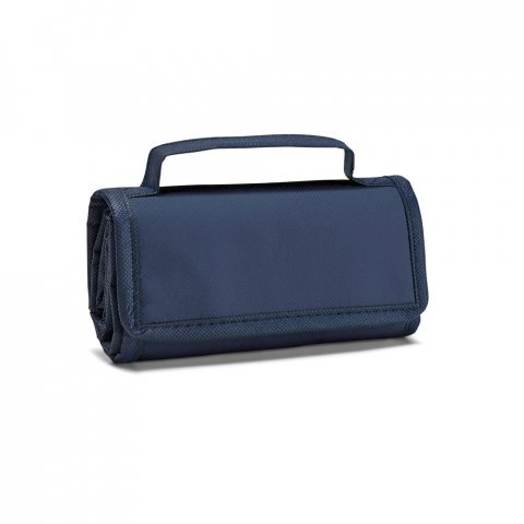 OSAKA. Cooler. Bolsa t&eacute;rmica dobr&aacute;vel em non-woven (80 g/m&sup2;) com fecho aderente 3 L - Azul