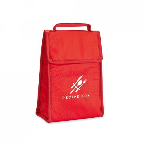 OSAKA. Cooler. Bolsa t&eacute;rmica dobr&aacute;vel em non-woven (80 g/m&sup2;) com fecho aderente 3 L - Vermelho