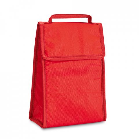 OSAKA. Cooler. Bolsa t&eacute;rmica dobr&aacute;vel em non-woven (80 g/m&sup2;) com fecho aderente 3 L - Vermelho