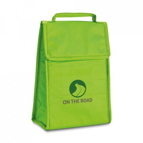 OSAKA. Cooler. Bolsa t&eacute;rmica dobr&aacute;vel em non-woven (80 g/m&sup2;) com fecho aderente 3 L - Verde claro