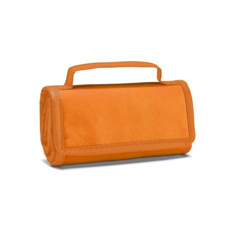 OSAKA. Cooler. Bolsa t&eacute;rmica dobr&aacute;vel em non-woven (80 g/m&sup2;) com fecho aderente 3 L - Laranja