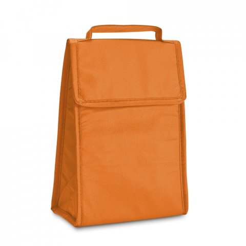 OSAKA. Cooler. Bolsa t&eacute;rmica dobr&aacute;vel em non-woven (80 g/m&sup2;) com fecho aderente 3 L - Laranja
