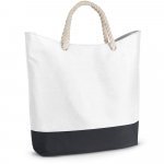 KENZA. Sacola de praia em 600D - Branco