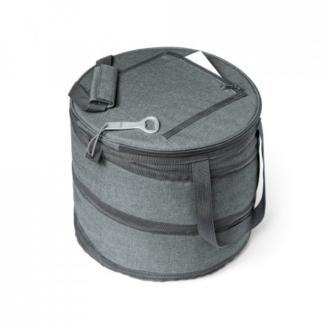COAST. Cooler. Sacola t&eacute;rmica flex&iacute;vel 13 L em 600D - Cinza