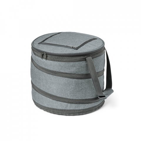 COAST. Cooler. Sacola t&eacute;rmica flex&iacute;vel 13 L em 600D - Cinza