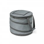 COAST. Cooler. Sacola t&eacute;rmica flex&iacute;vel 13 L em 600D - Cinza
