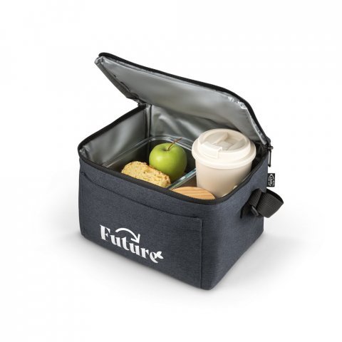 REPURPOSE COOLER. Cooler. Bolsa t&eacute;rmica em poli&eacute;ster reciclado 600D com interior forrado em PEVA 6 L - Azul