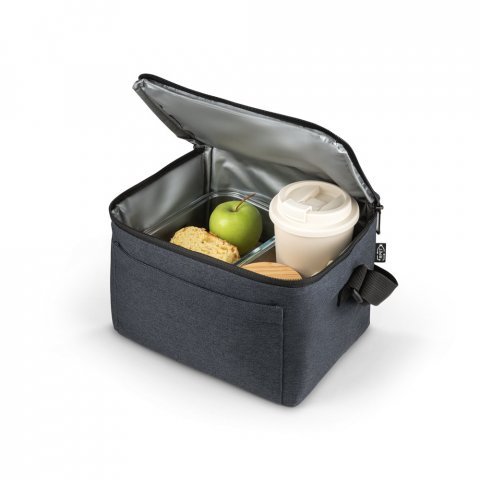 REPURPOSE COOLER. Cooler. Bolsa t&eacute;rmica em poli&eacute;ster reciclado 600D com interior forrado em PEVA 6 L - Azul