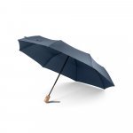 RIVER. Guarda-chuva, dobr&aacute;vel, em poli&eacute;ster 100% reciclado pongee 190T com abertura e fecho autom&aacute;tico - Azul