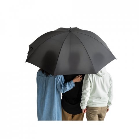 EIGER. Guarda-chuva de grande portaria em poli&eacute;ster pongee 190T - Preto