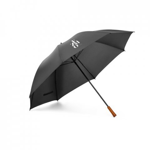 EIGER. Guarda-chuva de grande portaria em poli&eacute;ster pongee 190T - Preto
