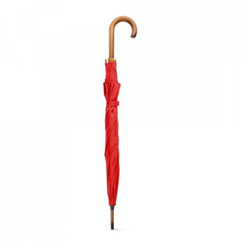 RENO. Guarda-chuva em poli&eacute;ster pongee 190T com abertura autom&aacute;tica - Vermelho