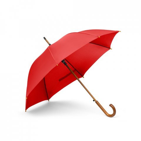RENO. Guarda-chuva em poli&eacute;ster pongee 190T com abertura autom&aacute;tica - Vermelho