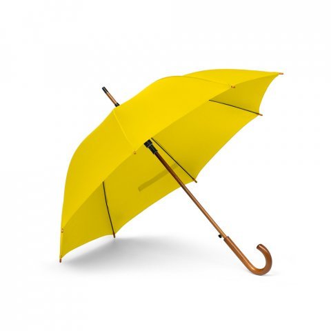 RENO. Guarda-chuva em poli&eacute;ster pongee 190T com abertura autom&aacute;tica - Amarelo