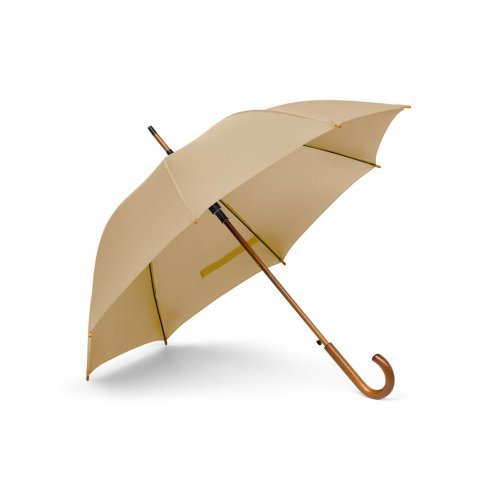 RENO. Guarda-chuva em poli&eacute;ster pongee 190T com abertura autom&aacute;tica - Marron claro