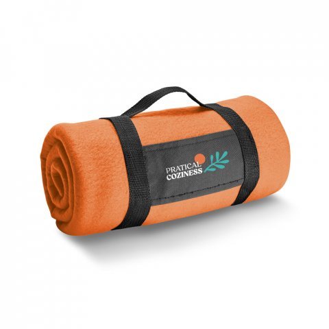THORPE. Manta em tecido polar (180 g/m&sup2;) com al&ccedil;a remov&iacute;vel - Laranja