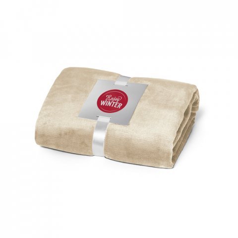 DYLEAF. Manta em tecido polar (240 g/m&sup2;) com acabamento aveludado - Bege