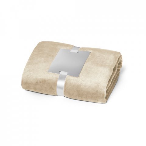 DYLEAF. Manta em tecido polar (240 g/m&sup2;) com acabamento aveludado - Bege