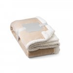 HEIDEN. Manta revers&iacute;vel em tecido polar (190 g/m&sup2;) acetinado com forro sherpa (225 g/m&sup2;), - Bege