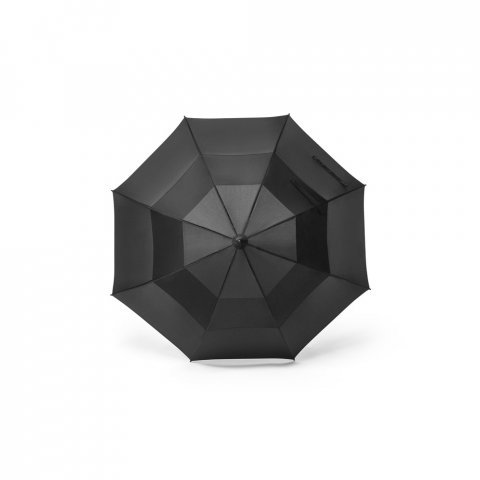 GAVIN. Guarda-chuva de 27.5'' em poli&eacute;ster 100% reciclado pongee 190T com abertura autom&aacute;tica - Preto