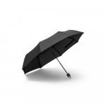 ARON. Guarda-chuva, dobr&aacute;vel, de 21'' em poli&eacute;ster 100% reciclado pongee 190T - Preto