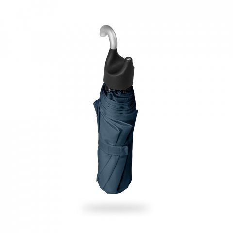 ARON. Guarda-chuva, dobr&aacute;vel, de 21'' em poli&eacute;ster 100% reciclado pongee 190T - Azul