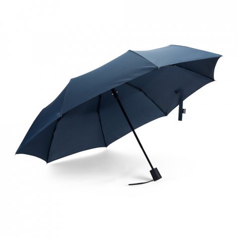 SKYLAR. Guarda-chuva 2 em 1 com sacola de compras em poli&eacute;ster reciclado incluso - Azul