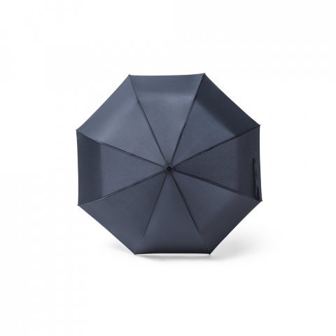 GUSTAVO. Guarda-chuva, dobr&aacute;vel, em poli&eacute;ster 100% reciclado pongee 190T com abertura e fecho autom&aacute;tico - Azul