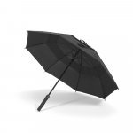 RUBY. Guarda-chuva em poli&eacute;ster 100% reciclado 190T com abertura autom&aacute;tica - Preto