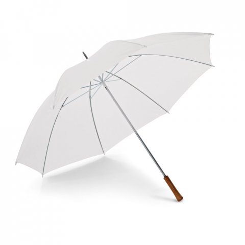 ROBERTO. Guarda-chuva em poli&eacute;ster 190T - Branco