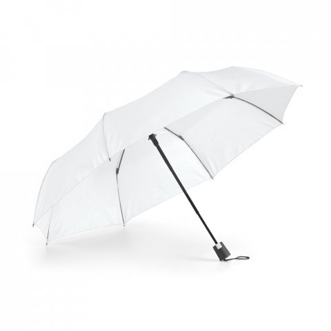 TOMAS. Guarda-chuva, dobr&aacute;vel, em poli&eacute;ster 190T com abertura autom&aacute;tica - Branco